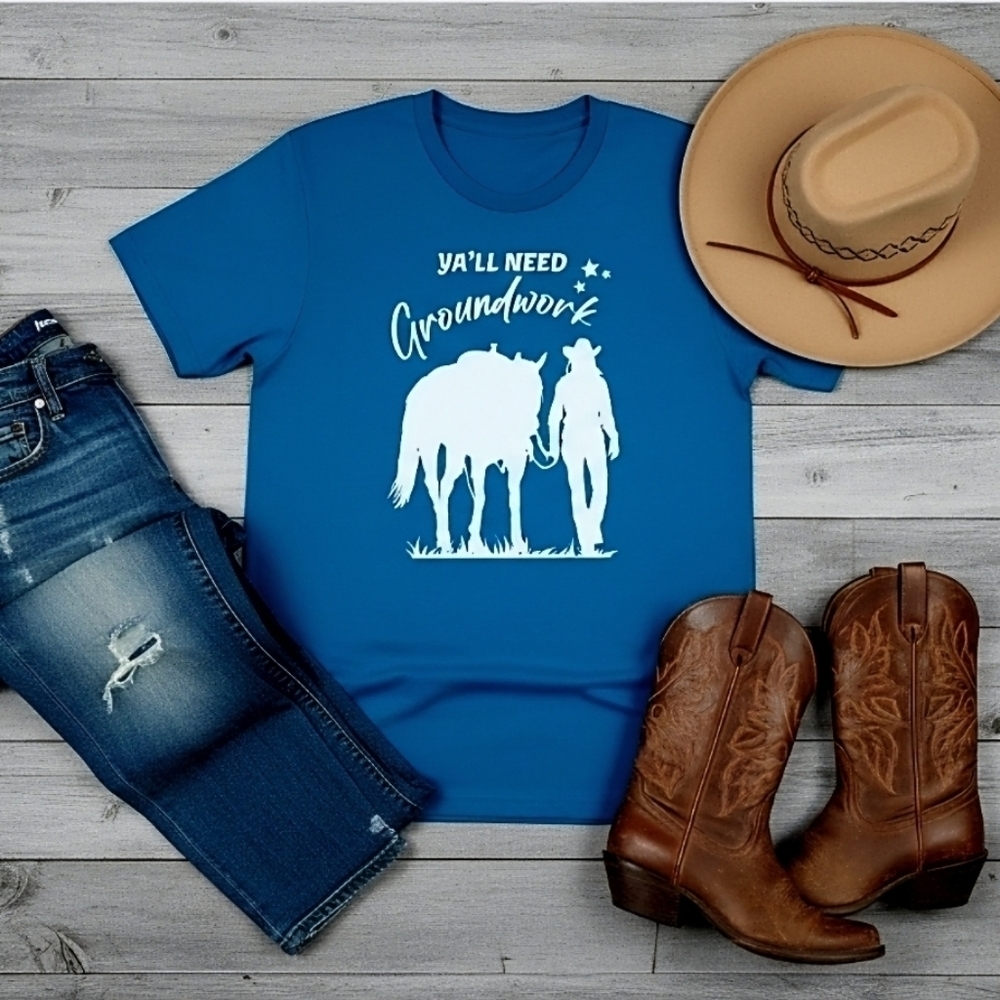 Groundwork Horse Training Tee • Cowboy & Horse Graphic Shirt • Western Ranch